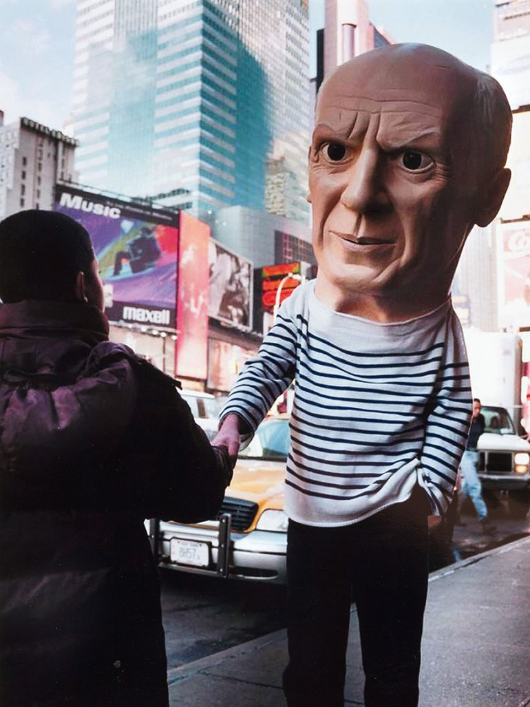 Maurizio Cattelan – Untitled (Picasso), color photograph, 1999 feat